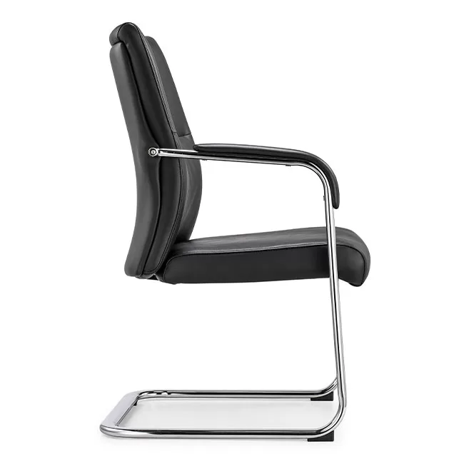 CA-V Series Black Office Visitor Chair with Armrest CA-V Series Black Office Visitor Chair with Armrest